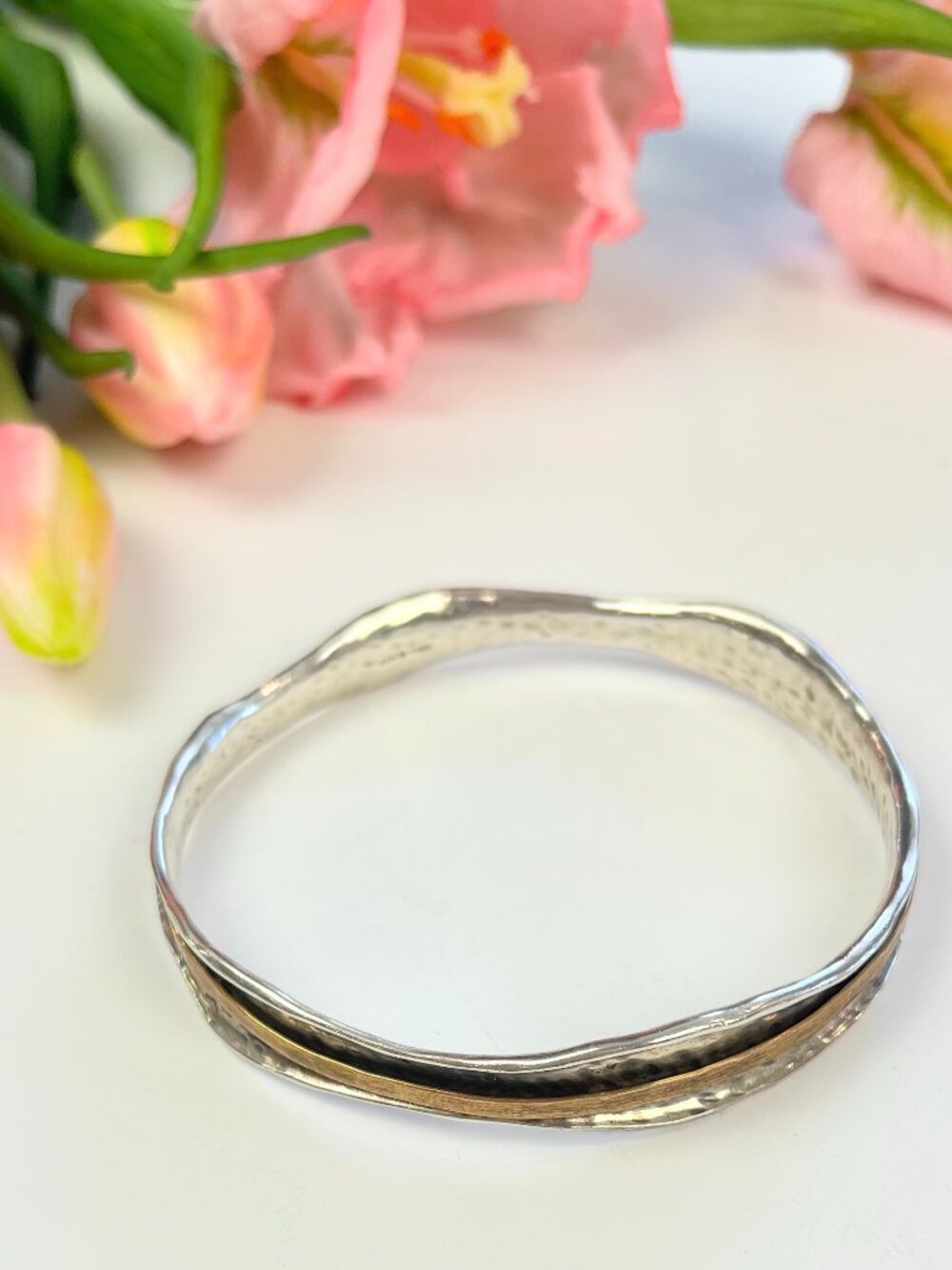 Silpada Sterling Silver Hammered Bangle Bracelet